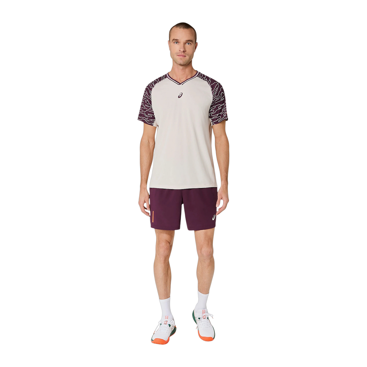 Camiseta de Pádel Asics Court Manga Corta Hombre Avena (4)
