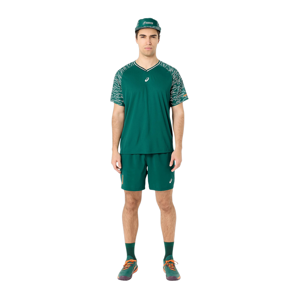 Camiseta de Pádel Asics Court Manga Corta Hombre Verde Jade (4)
