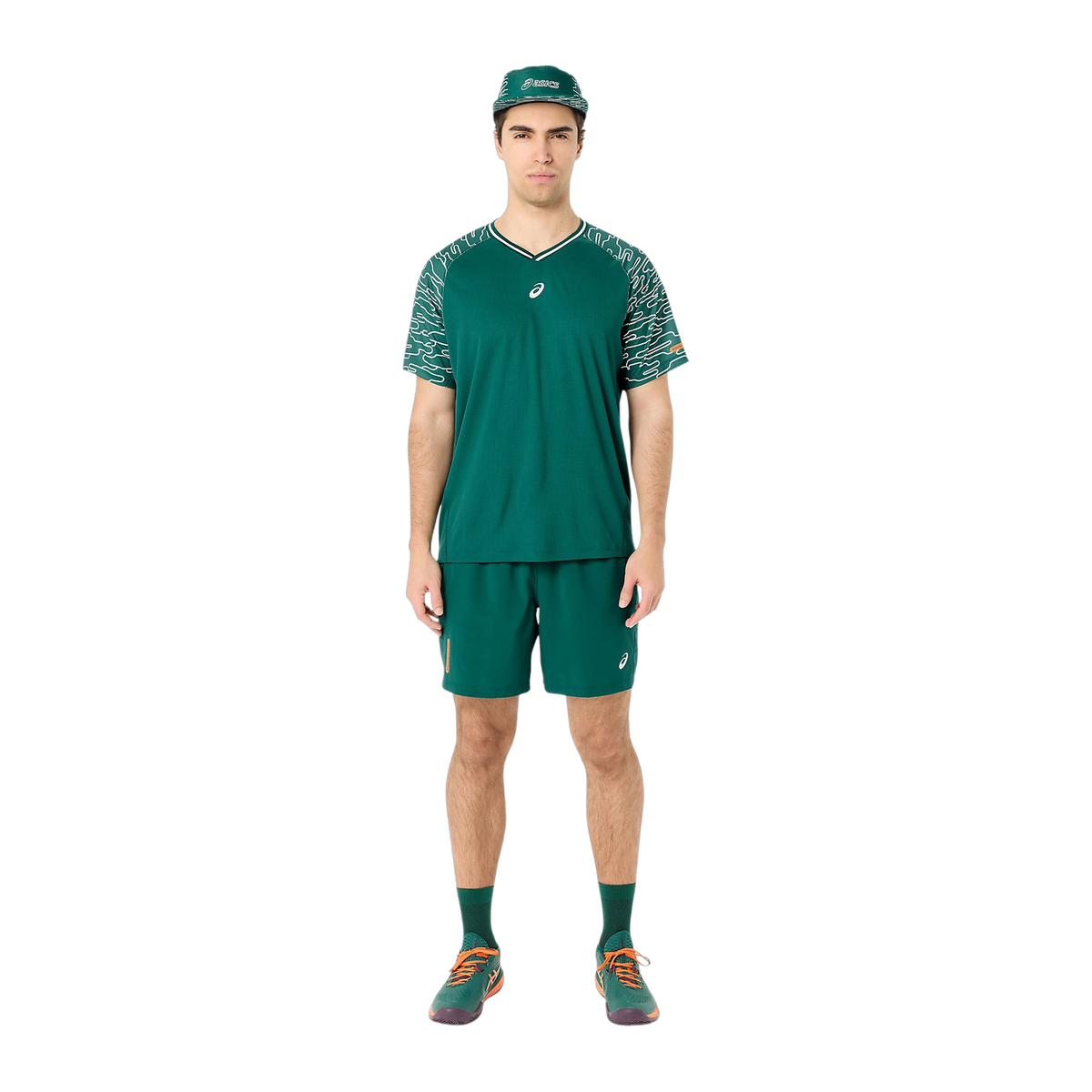 Camiseta de Pádel Asics Court Manga Corta Hombre Verde Jade (4)