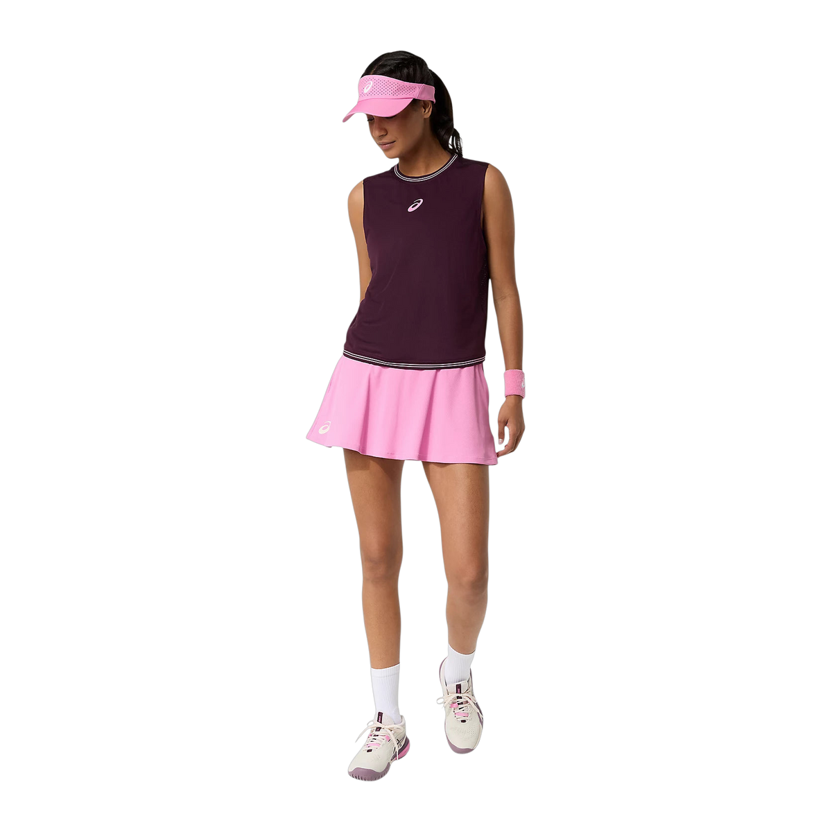 Camiseta de tirantes de Pádel Asics Game Mujer Berenjena (4)