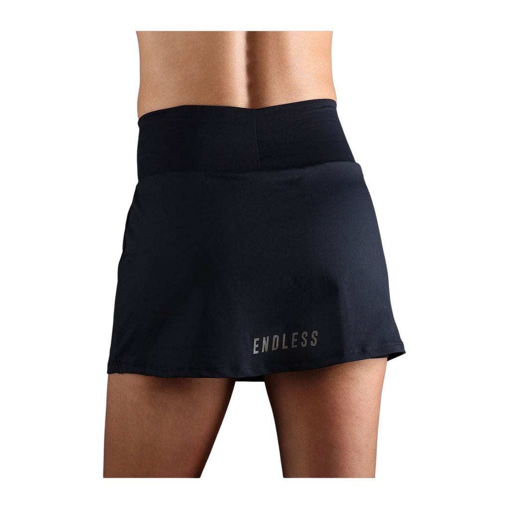 Falda de Pádel Endless Minimal Tiro Alto Mujer Negro (3)