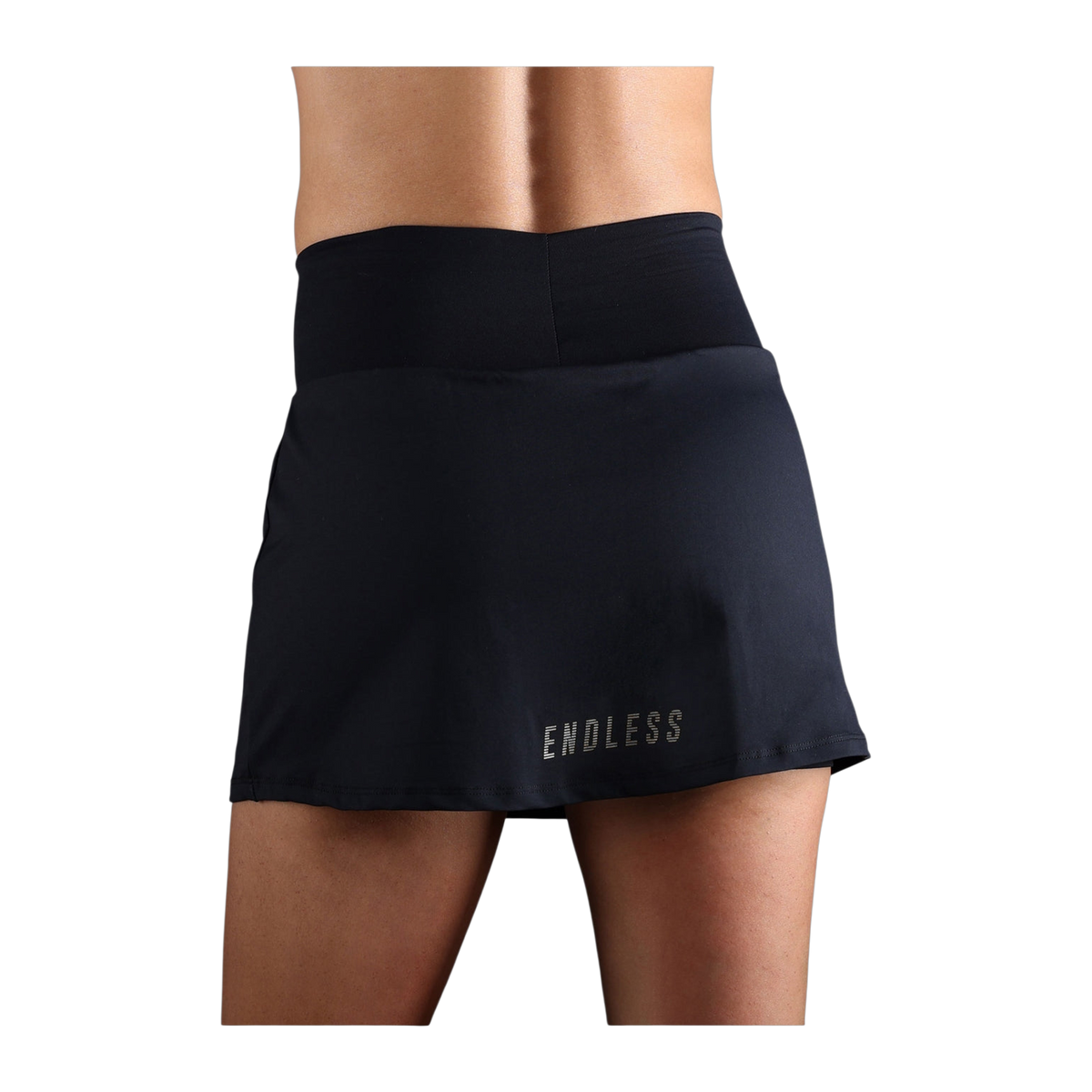 Falda de Pádel Endless Minimal Tiro Alto Mujer Negro (3)
