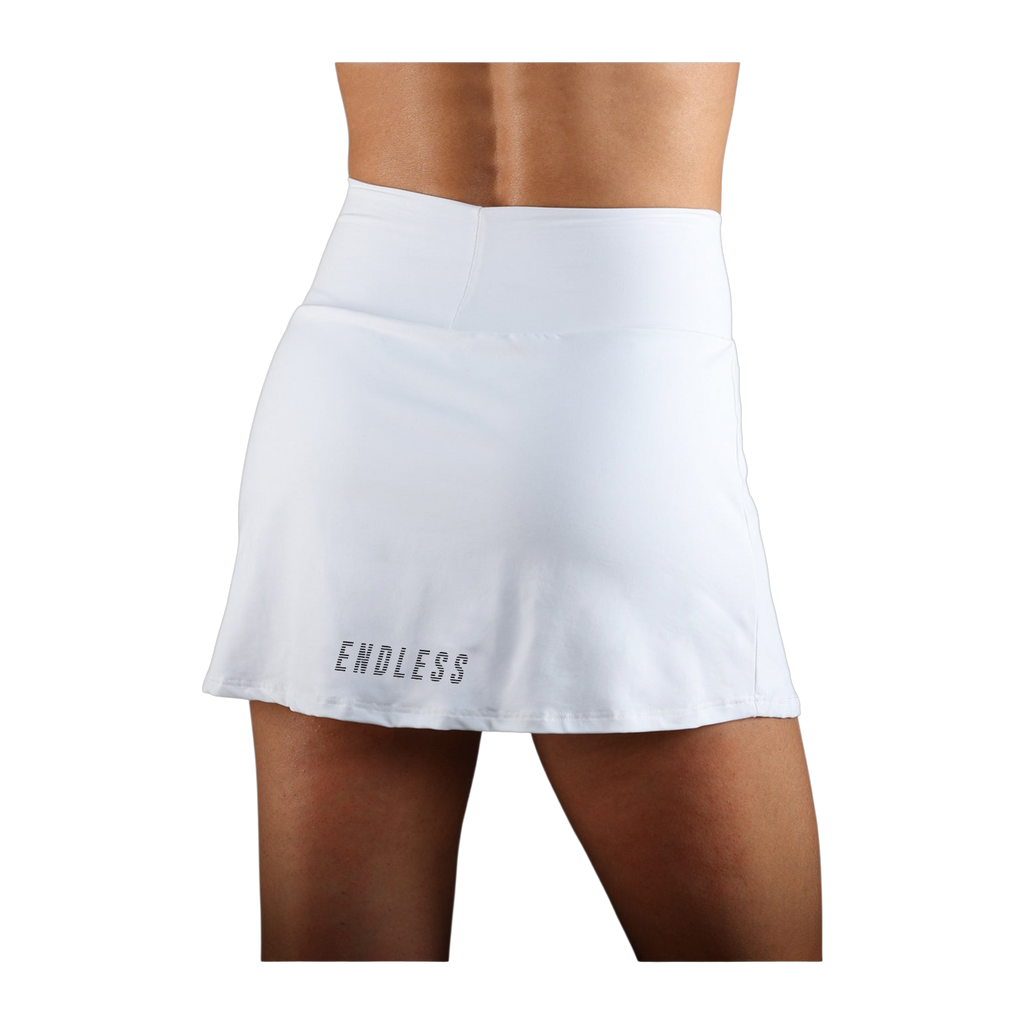 Falda de Pádel Endless Minimal Tiro Alto Mujer Blanco (2)