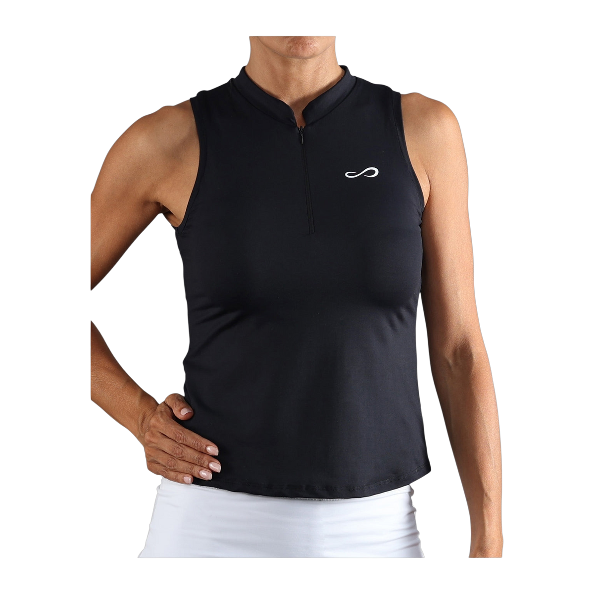 Polo de Pádel Endless Glam Mujer Negro