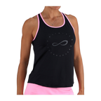 Camiseta de Pádel Endless Cercle Mujer Negro/Rosa