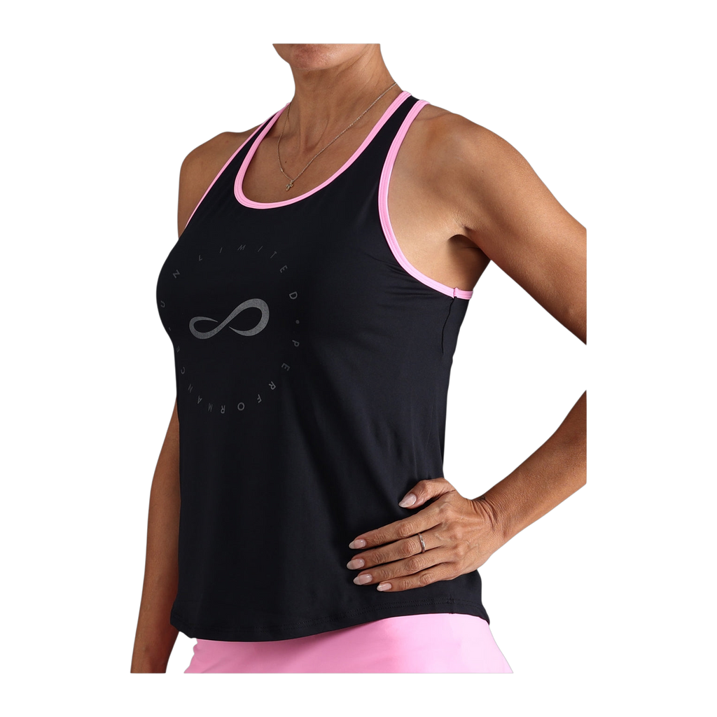Camiseta de Pádel Endless Cercle Mujer Negro/Rosa (3)
