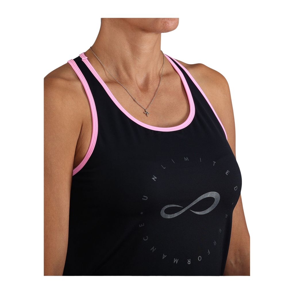 Camiseta de Pádel Endless Cercle Mujer Negro/Rosa (4)