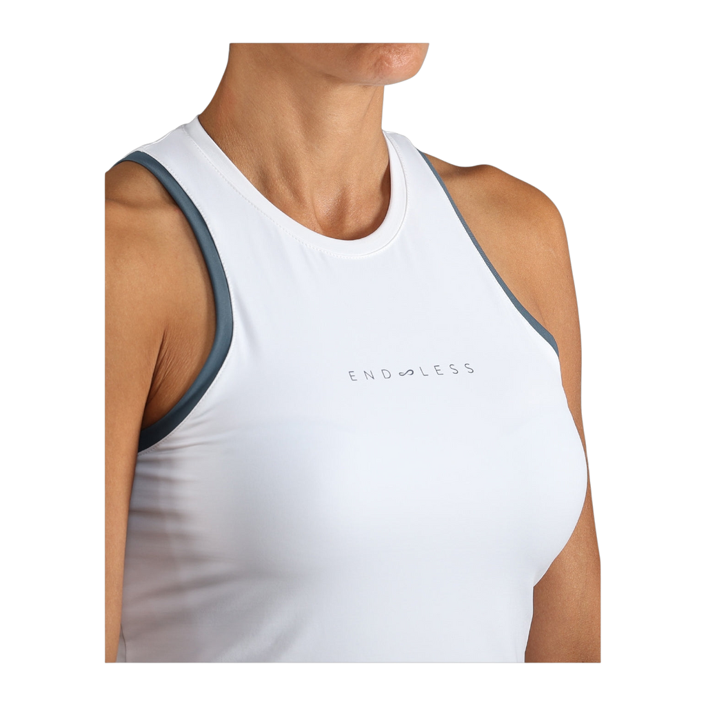 Camiseta de Pádel Endless Essential Mujer Blanco/Denim (3)