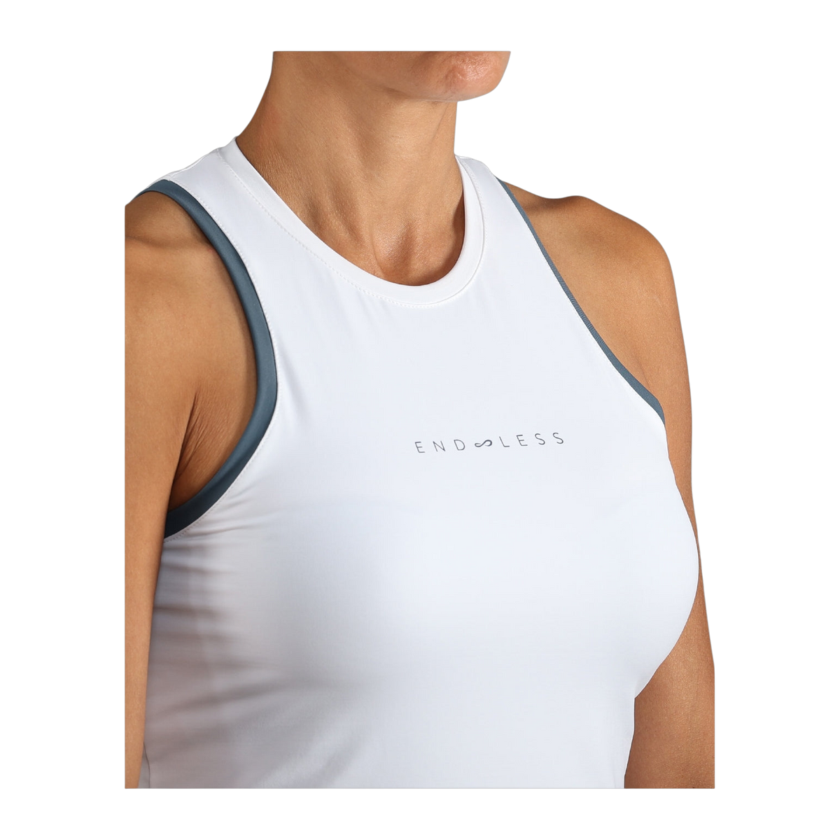 Camiseta de Pádel Endless Essential Mujer Blanco/Denim (3)