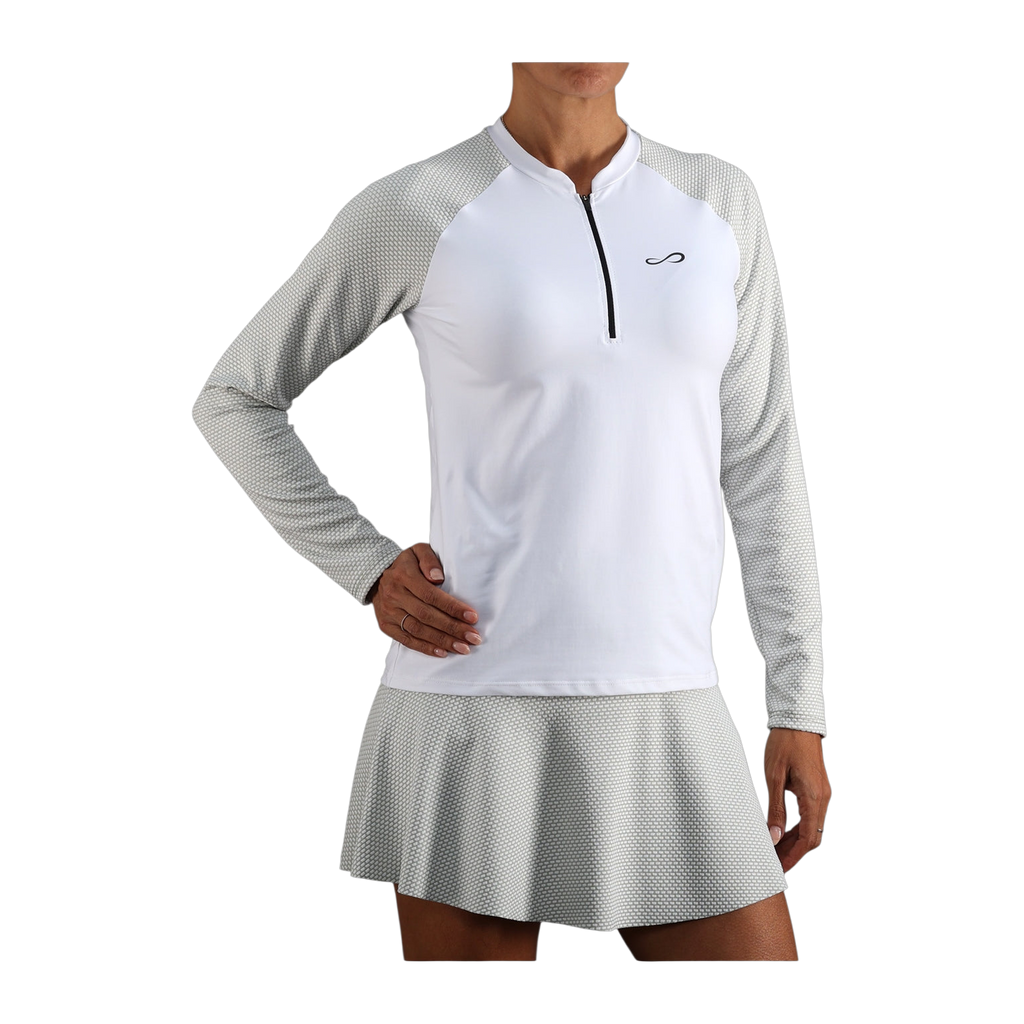 Sudadera de Pádel Endless Kirsch Neo Mujer Blanco/Verde Militar Claro