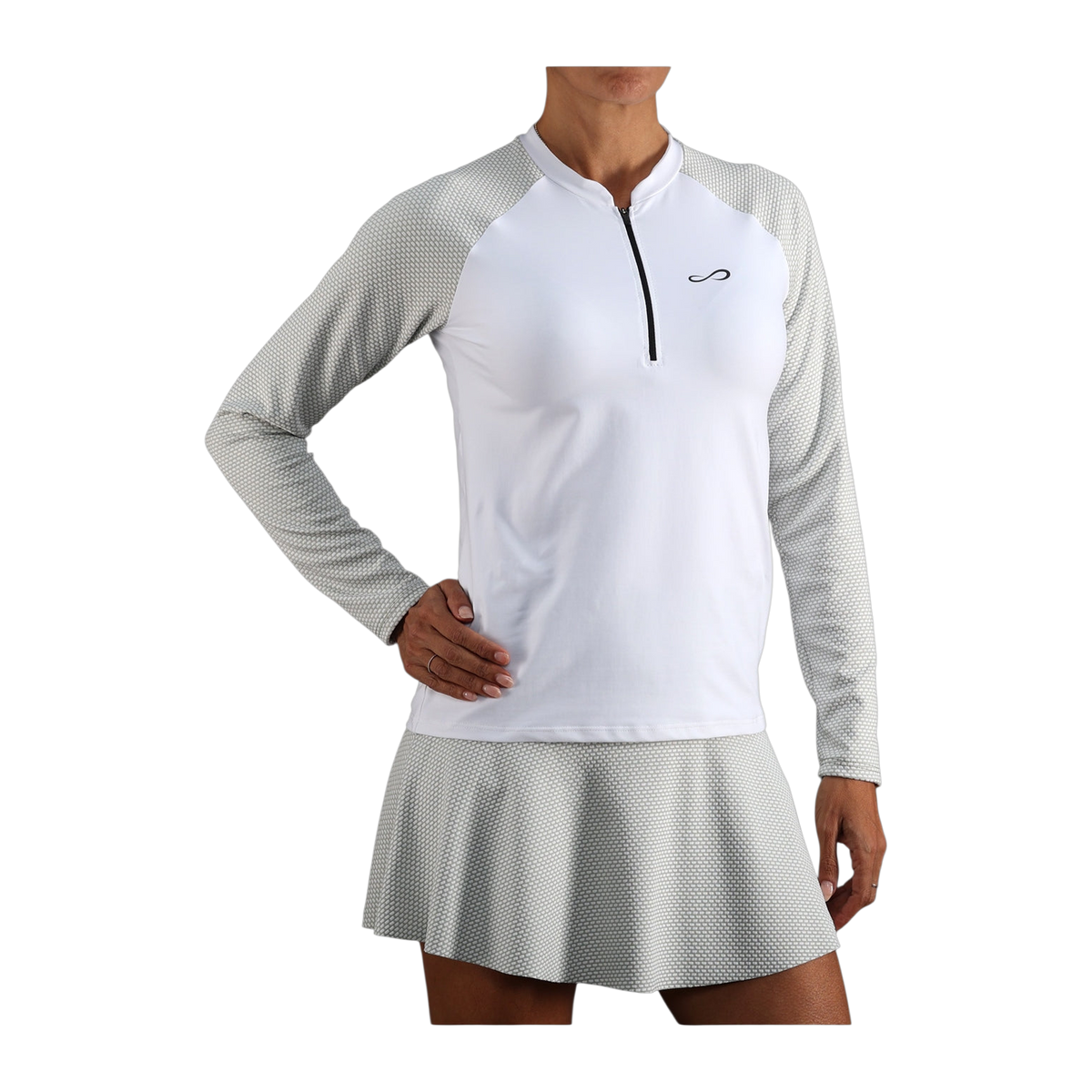 Sudadera de Pádel Endless Kirsch Neo Mujer Blanco/Verde Militar Claro