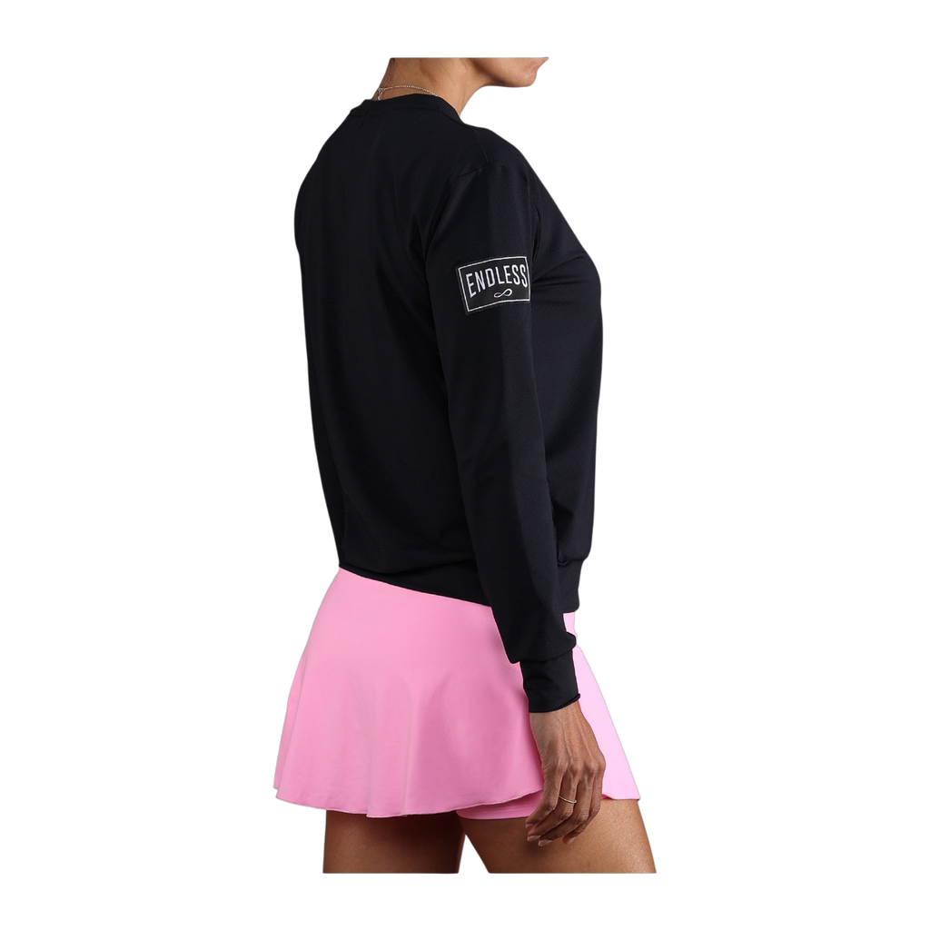 Sudadera de Pádel Endless Inner Tech Mujer Negro/Rosa (2)