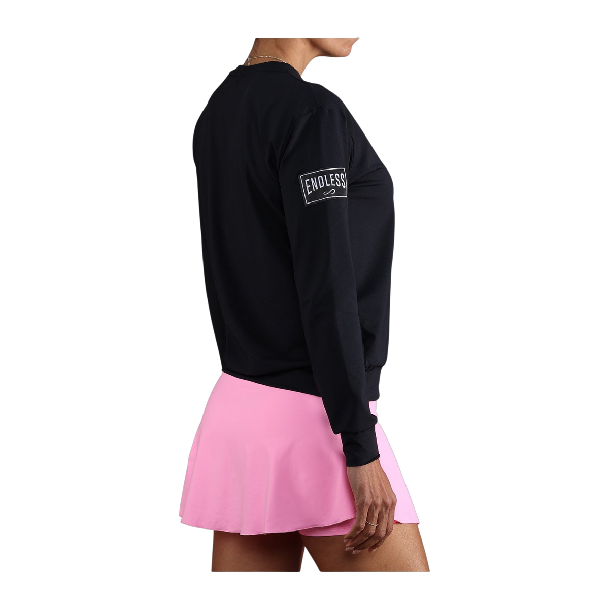 Sudadera de Pádel Endless Inner Tech Mujer Negro/Rosa (2)