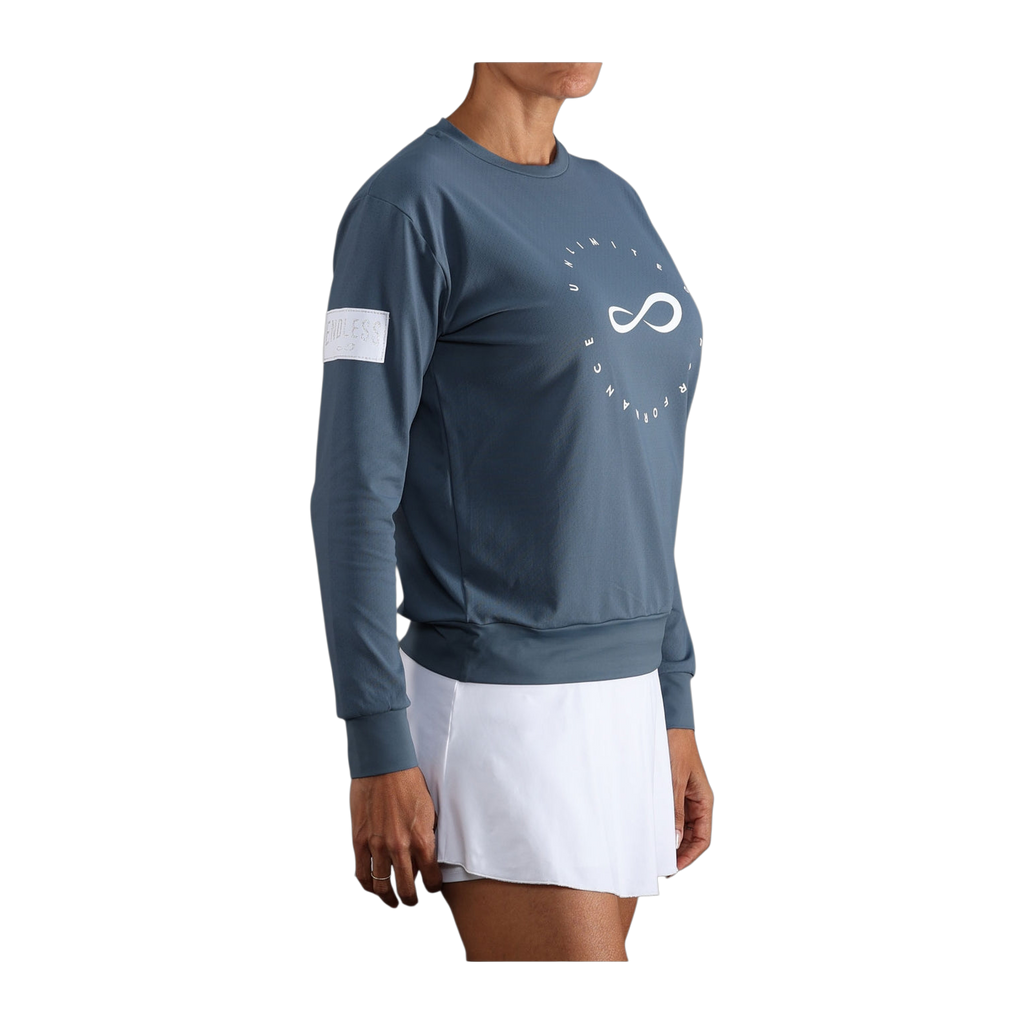 Sudadera de Pádel Endless Inner Tech Mujer Denim (3)