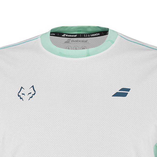Camiseta de Pádel Babolat Juan Lebrón Hombre Blanco (4)