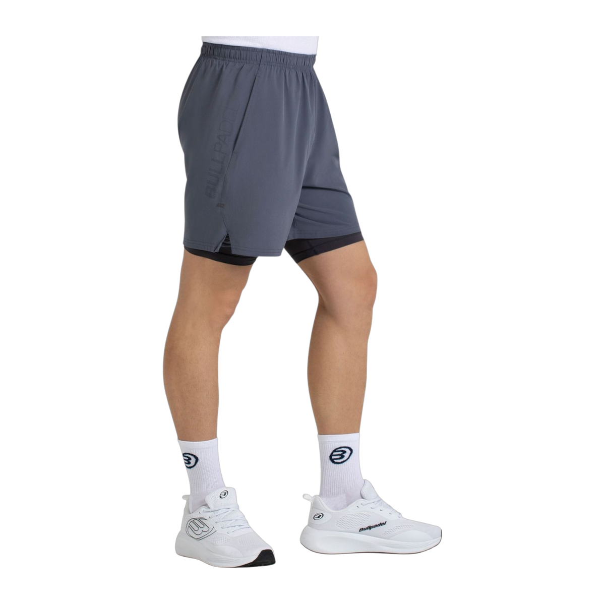 Pantalón corto de Pádel Bullpadel Montis Hombre Grafito (2)