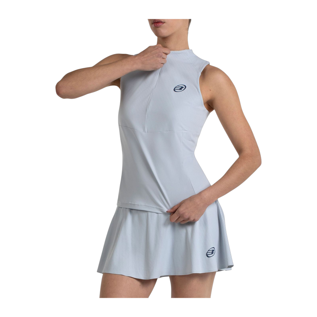 Camiseta de Pádel Bullpadel Pianor Mujer Gris Claro (2)