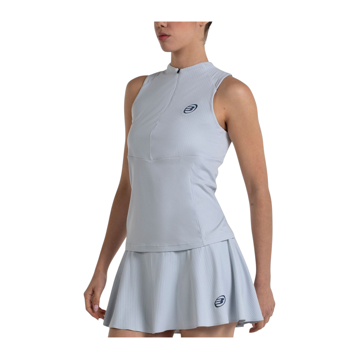 Camiseta de Pádel Bullpadel Pianor Mujer Gris Claro (3)