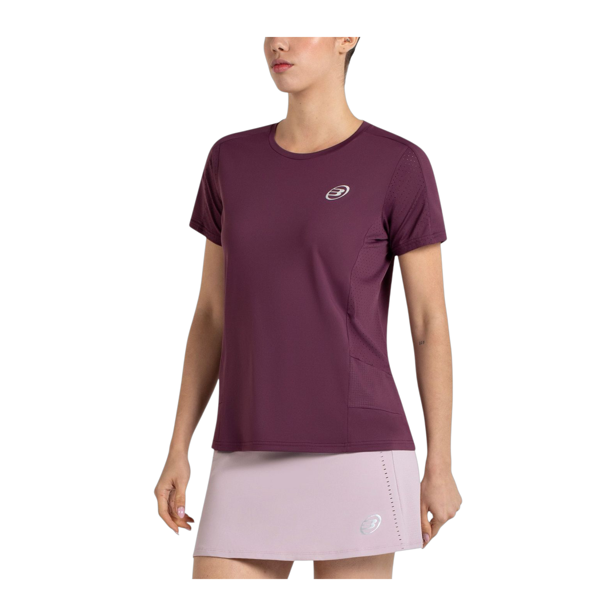 Camiseta de Pádel Bullpadel Omur Mujer Ciruela (3)