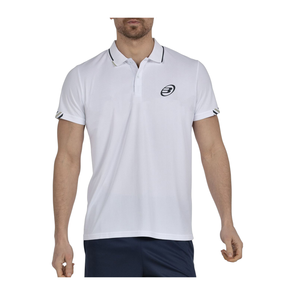 Polo de Pádel Bullpadel Tasel Hombre Blanco
