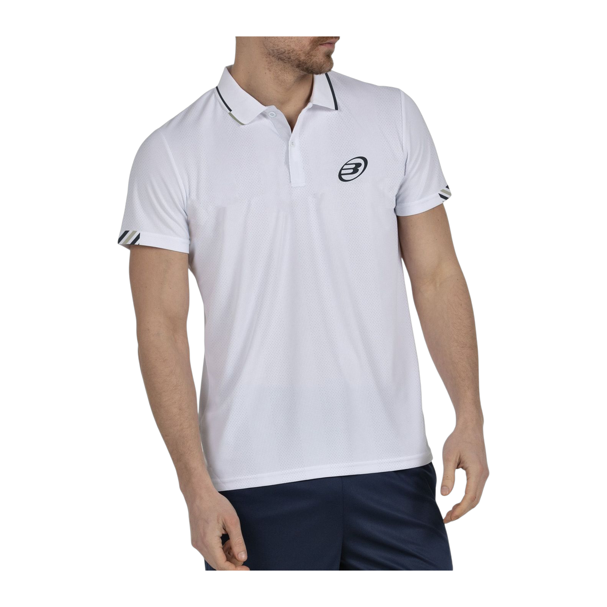 Polo de Pádel Bullpadel Tasel Hombre Blanco (3)