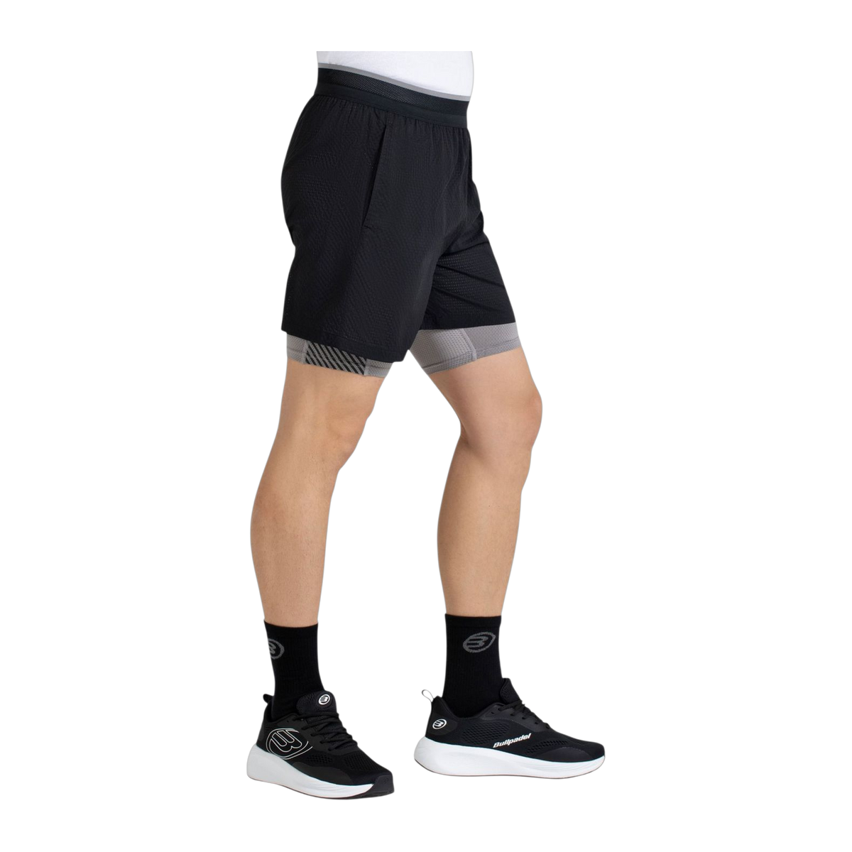 Pantalón corto de Pádel Bullpadel Tanoel Hombre Negro (2)