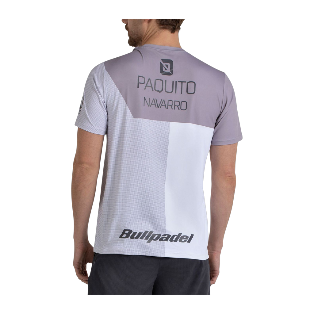 Camiseta de Pádel Bullpadel Paquito Navarro Hombre Blanco (4)