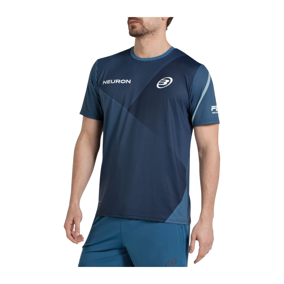 Camiseta de Pádel Bullpadel Chingotto Hombre Azul Atómico (3)