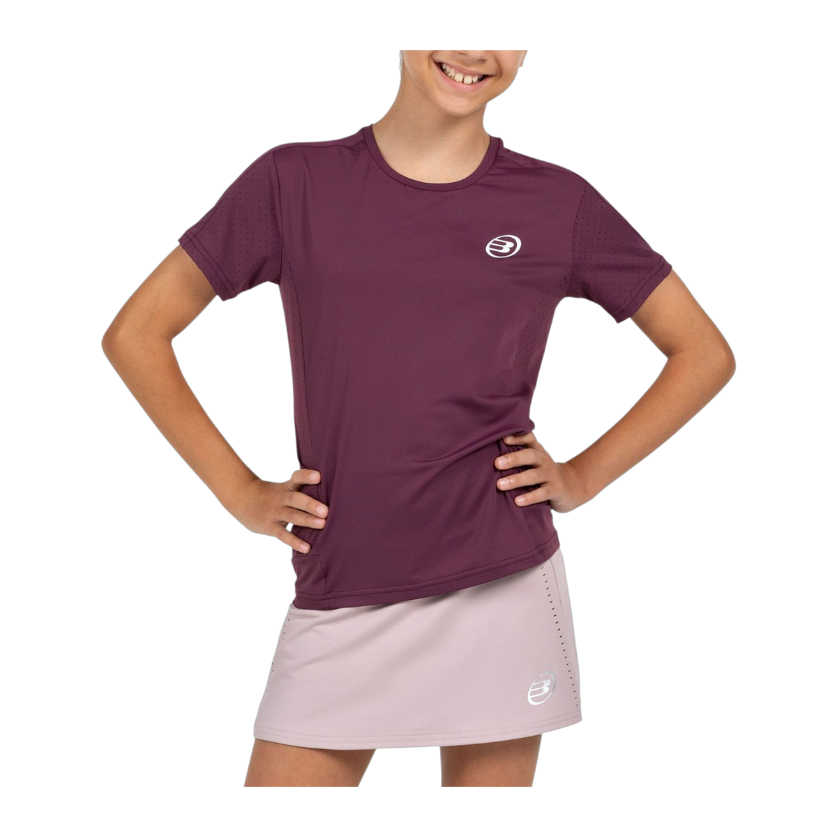 Camiseta de Pádel Bullpadel Omur Niña Ciruela (2)