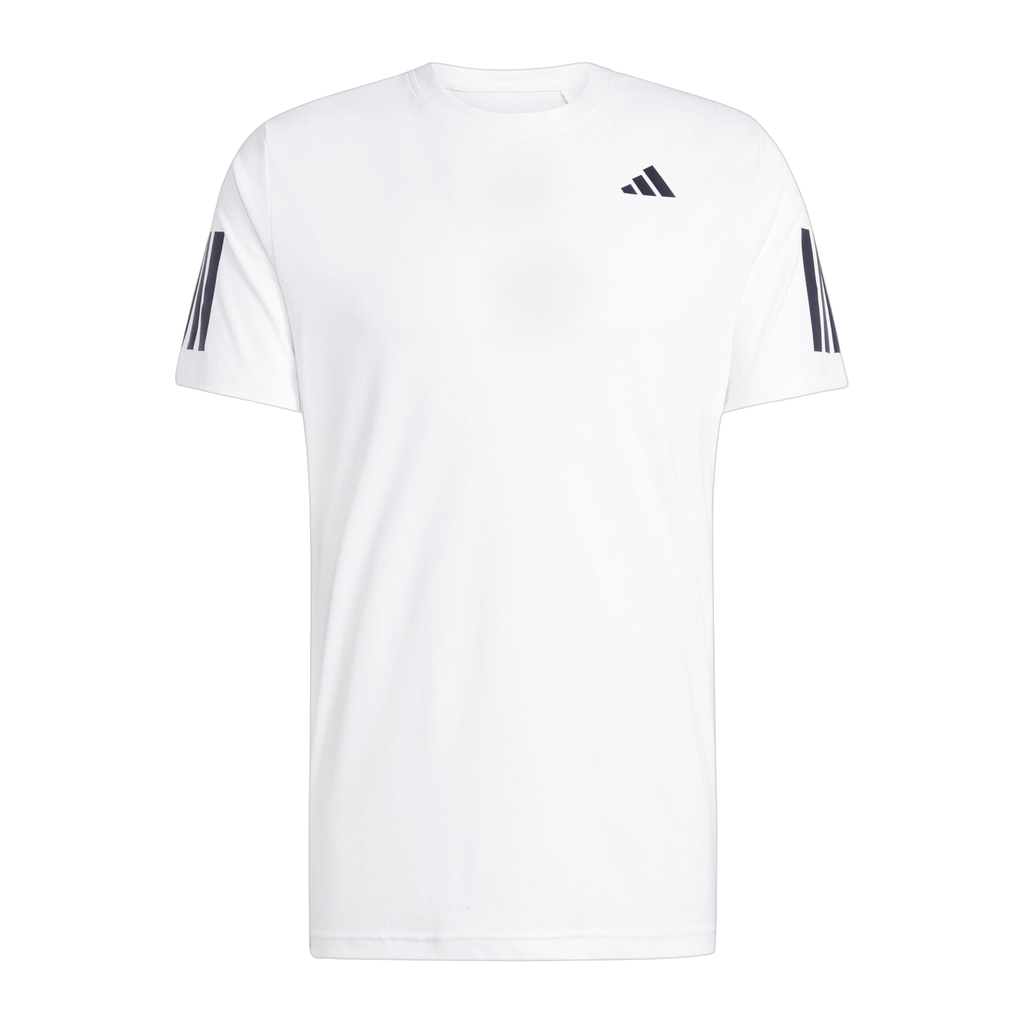Camiseta de Pádel Adidas Club 3 Bandas Hombre Blanco
