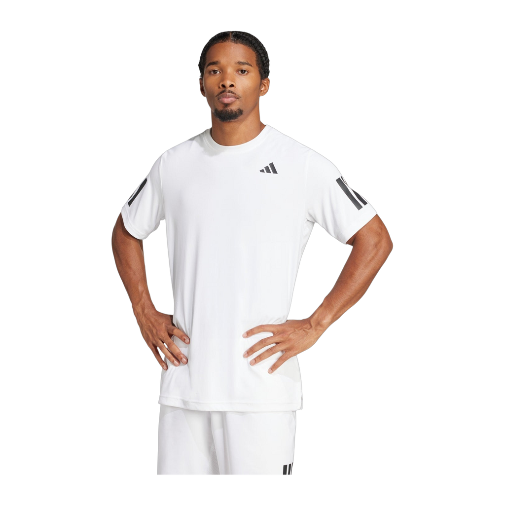 Camiseta de Pádel Adidas Club 3 Bandas Hombre Blanco (2)