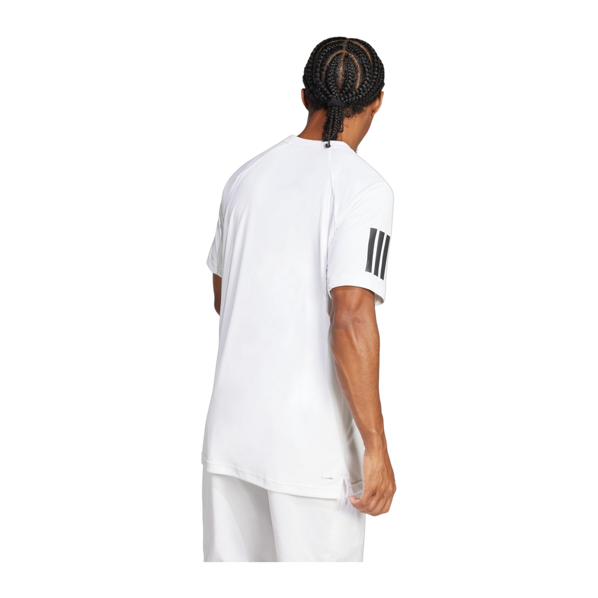 Camiseta de Pádel Adidas Club 3 Bandas Hombre Blanco (3)
