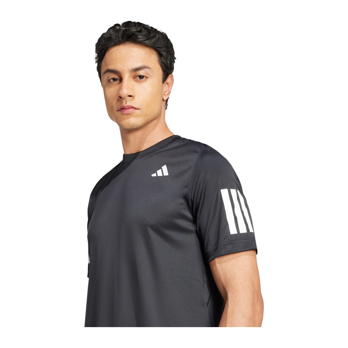Camiseta de Pádel Adidas Club 3 Bandas Hombre Negro (4)