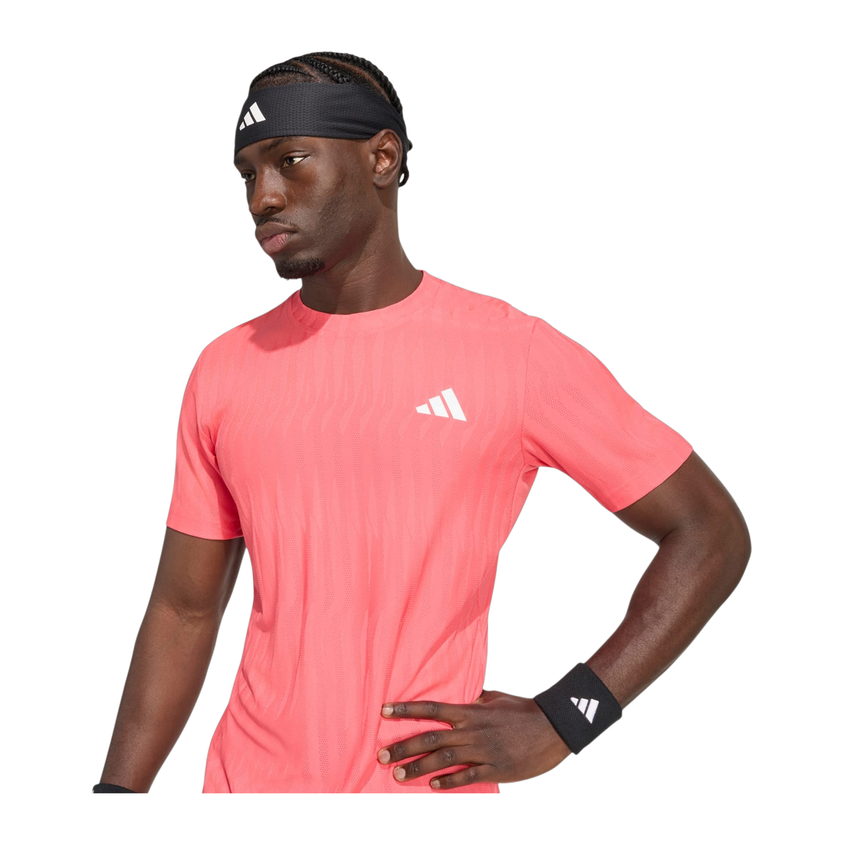 Camiseta de Pádel Adidas Freelift Hombre Rosa Coral (4)