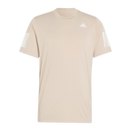 Camiseta de Pádel Adidas Club 3 Bandas Hombre Beige