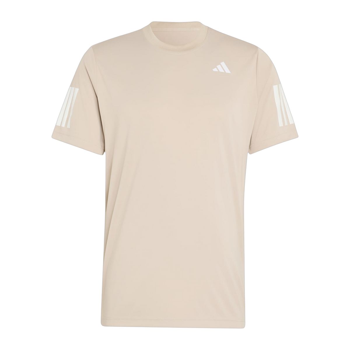 Camiseta de Pádel Adidas Club 3 Bandas Hombre Beige
